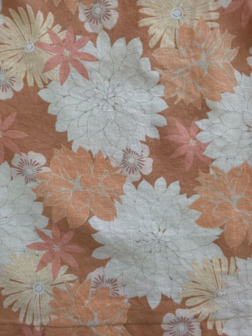 Faherty Summer Sands 100% Linen Tank Top Warm Jicaro Island Floral Print L - Picture 4 of 6